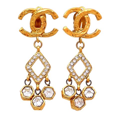 genuine chanel earrings|authentic vintage Chanel earrings.